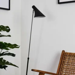 hofstein Lampadaires Et Lampes Sur Pied|Lampadaire Corralcay Chrome, Noir, 1 lumière