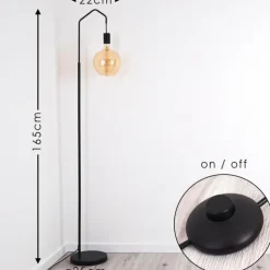 hofstein Lampadaires Et Lampes Sur Pied|Lampadaire Cuyama Noir, 1 lumière