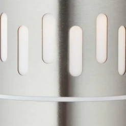 Lampadaire d'extérieur Brilliant Leigh Argenté, 1 lumière, Détecteur de mouvement