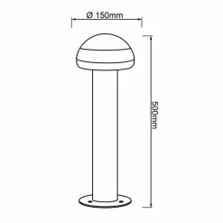 Lampadaire d'extérieur Brilliant Ilton LED Noir, 1 lumière