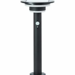 Lampadaire d'extérieur Brilliant Garvina LED Noir, 1 lumière, Détecteur de mouvement