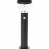 Lampadaire d'extérieur Brilliant Tulip LED Noir, 1 lumière, Détecteur de mouvement