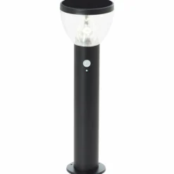Lampadaire d'extérieur Brilliant Tulip LED Noir, 1 lumière, Détecteur de mouvement