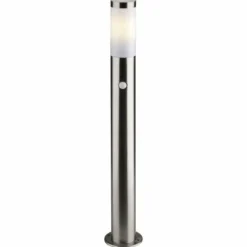 Lampadaire d'extérieur Brilliant Chorus Acier inoxydable, 1 lumière, Détecteur de mouvement