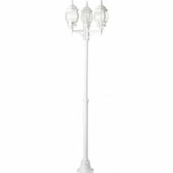 Lampadaire d'extérieur Brilliant Istria Blanc, 3 lumières