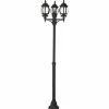 Lampadaire d'extérieur Brilliant Istria Noir, 3 lumières