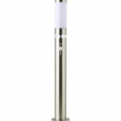 Lampadaire d'extérieur Brilliant Bole Acier inoxydable, 1 lumière, Détecteur de mouvement