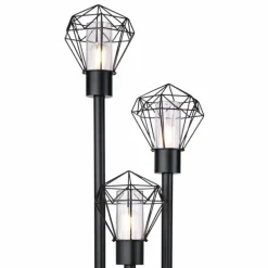 Lampadaire d'extérieur Globo HORACE Noir, 3 lumières