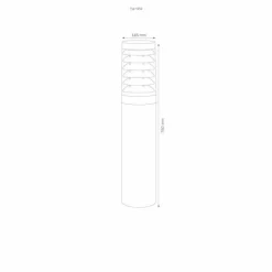 Lampadaire d'extérieur LCD Acier inoxydable, 1 lumière