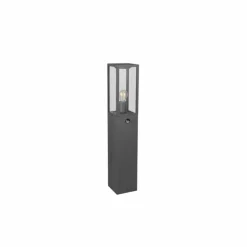 Lampadaire d'extérieur Trio GARONNE Anthracite, 1 lumière, Détecteur de mouvement