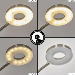 hofstein Éclairage Led|Lampadaire Donna LED Nickel mat, 2 lumières