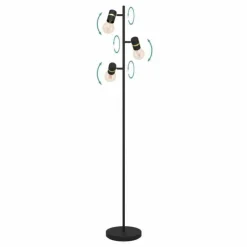 Luminaires Eglo Lampadaires Et Lampes Sur Pied|Lampadaire Eglo LURONE Laiton, Noir, 3 lumières