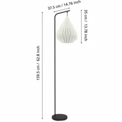 Luminaires Eglo Lampadaires Et Lampes Sur Pied|Lampadaire Eglo MINTING Noir, 1 lumière