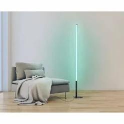 Luminaires Eglo Lampadaires Et Lampes Sur Pied|Lampadaire Eglo PICACHA LED Noir, 1 lumière, Télécommandes, Changeur de couleurs