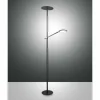 Luminaires Fabas Luce Éclairage Led|Lampadaire Fabas Luce Regina LED Noir, 2 lumières