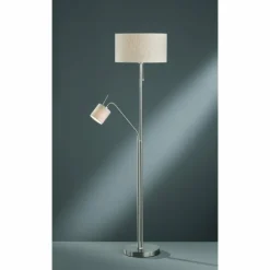 Luminaires Fischer & Honsel Lampadaires Et Lampes Sur Pied|Lampadaire Fischer & Honsel Layer Nickel mat, 1 lumière