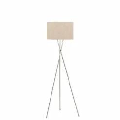 Luminaires Fischer & Honsel Lampadaires Et Lampes Sur Pied|Lampadaire Fischer & Honsel Wotan Nickel mat, 3 lumières