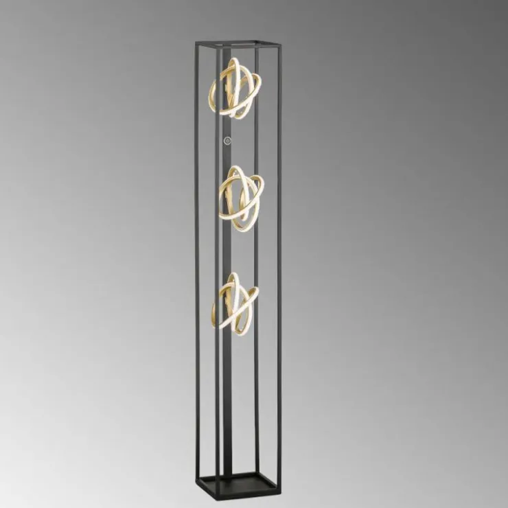 Luminaires Fischer & Honsel Éclairage Led|Lampadaire Fischer & Honsel Gisi LED Noir, 3 lumières
