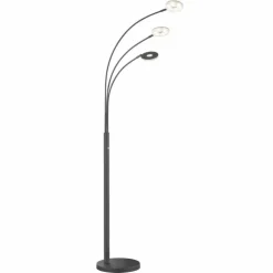 Luminaires Fischer & Honsel Éclairage Led|Lampadaire Fischer & Honsel Dent LED Noir, 3 lumières