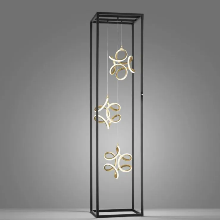 Luminaires Fischer & Honsel Éclairage Led|Lampadaire Fischer & Honsel Gesa LED Noir, 3 lumières