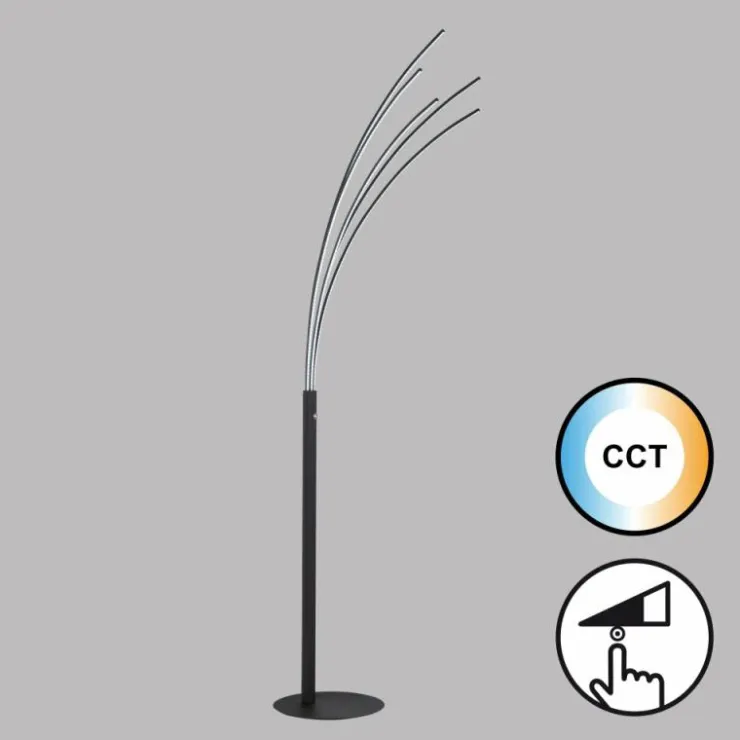 Luminaires Fischer & Honsel Éclairage Led|Lampadaire Fischer & Honsel Ellmau LED Noir, 1 lumière