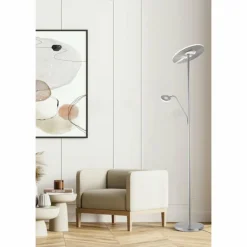 Luminaires Fischer & Honsel Éclairage Led|Lampadaire Fischer-Honsel Dent LED Nickel mat, 1 lumière