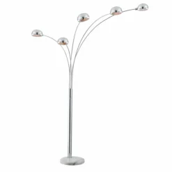 Luminaires Globo Lighting Lampadaires Et Lampes Sur Pied|Lampadaire Globo Chrome, 5 lumières