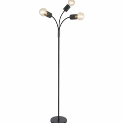 Luminaires Globo Lighting Lampadaires Et Lampes Sur Pied|Lampadaire Globo HERMINE Noir, 3 lumières