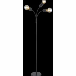 Luminaires Globo Lighting Lampadaires Et Lampes Sur Pied|Lampadaire Globo HERMINE Noir, 3 lumières