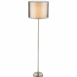 Luminaires Globo Lighting Lampadaires Et Lampes Sur Pied|Lampadaire Globo Nickel mat, 1 lumière
