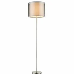 Luminaires Globo Lighting Lampadaires Et Lampes Sur Pied|Lampadaire Globo Nickel mat, 1 lumière
