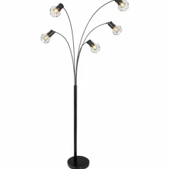 Luminaires Globo Lighting Lampadaires Et Lampes Sur Pied|Lampadaire Globo PRISKA Noir, 5 lumières