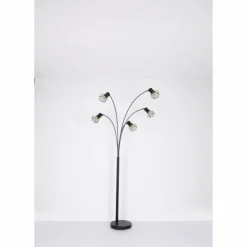 Luminaires Globo Lighting Lampadaires Et Lampes Sur Pied|Lampadaire Globo PRISKA Noir, 5 lumières