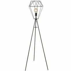 Luminaires Globo Lighting Lampadaires Et Lampes Sur Pied|Lampadaire Globo PRISKA Noir, 1 lumière