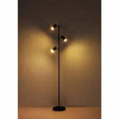Luminaires Globo Lighting Lampadaires Et Lampes Sur Pied|Lampadaire Globo ROBBY Noir, 3 lumières