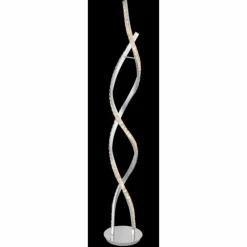 Luminaires Globo Lighting Éclairage Led|Lampadaire Globo STANIOS LED Chrome, 1 lumière, Télécommandes, Changeur de couleurs