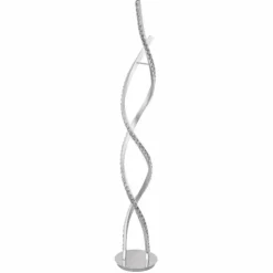 Luminaires Globo Lighting Éclairage Led|Lampadaire Globo STANIOS LED Chrome, 1 lumière, Télécommandes, Changeur de couleurs