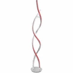 Luminaires Globo Lighting Éclairage Led|Lampadaire Globo STANIOS LED Chrome, 1 lumière, Télécommandes, Changeur de couleurs