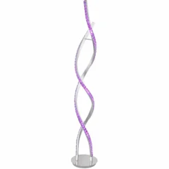 Luminaires Globo Lighting Éclairage Led|Lampadaire Globo STANIOS LED Chrome, 1 lumière, Télécommandes, Changeur de couleurs