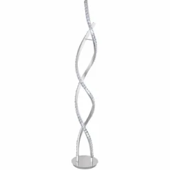 Luminaires Globo Lighting Éclairage Led|Lampadaire Globo STANIOS LED Chrome, 1 lumière, Télécommandes, Changeur de couleurs