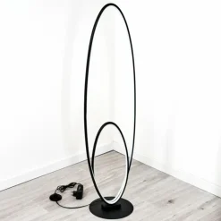 hofstein Lampadaires Et Lampes Sur Pied|Lampadaire Harpeth LED Noir, 1 lumière