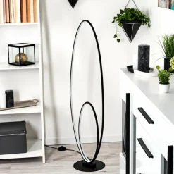 hofstein Lampadaires Et Lampes Sur Pied|Lampadaire Harpeth LED Noir, 1 lumière
