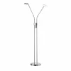 Luminaires Fischer & Honsel Lampadaires Et Lampes Sur Pied|Lampadaire Honsel Dent LED Nickel mat, 1 lumière, Changeur de couleurs