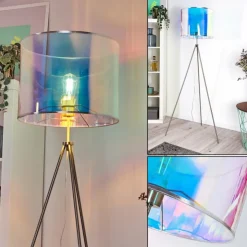 hofstein Lampadaires Et Lampes Sur Pied|Lampadaire Kaunas Nickel mat, 1 lumière