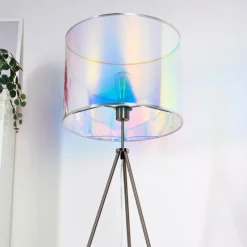 hofstein Lampadaires Et Lampes Sur Pied|Lampadaire Kaunas Nickel mat, 1 lumière