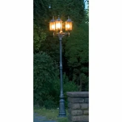 Lampadaire Konstsmide Milano Noir, 3 lumières