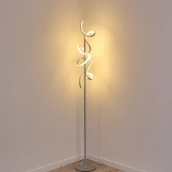 hofstein Éclairage Led|Lampadaire Lavaca LED Argenté, 2 lumières