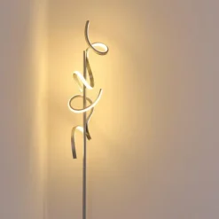 hofstein Éclairage Led|Lampadaire Lavaca LED Argenté, 2 lumières