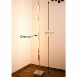 Luminaires Escale Lampadaires Et Lampes Sur Pied|Lampadaire LED SILK Aluminium, 1 lumière
