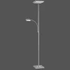 Luminaires Leuchten Direkt Lampadaires Et Lampes Sur Pied|Lampadaire Leuchten Direkt HANS LED Acier inoxydable, 2 lumières